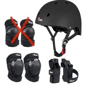 JBM Kids Black Skating Protective Safety Gear Set